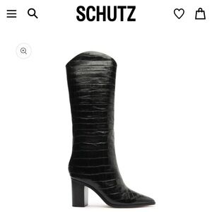 Maryana Block Wide Crocodile Boot